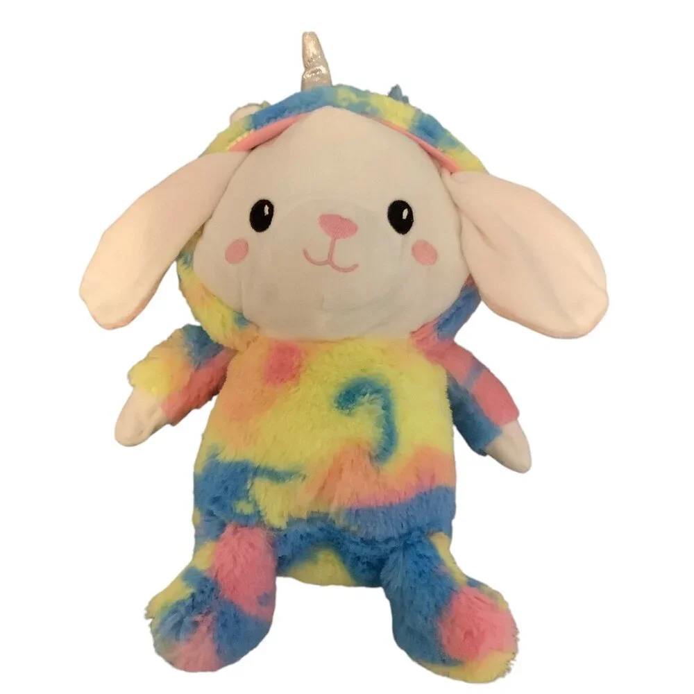 Easter Rainbow Bunny Rabbit Plush Unicorn Hoodie Tie Dye 11
